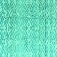 thumbnail image 1 of Ahgly Company Indoor Square Solid Turquoise Blue Modern Area Rugs, 3' Square, 1 of 4