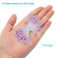 thumbnail image 3 of Uxcell 3mm Double Heads Flower Stamen, 150 Pcs Artificial Flower Pistil Matt for DIY Christmas Decoration, Light Purple, 3 of 6