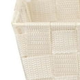 thumbnail image 6 of Home Basics Polyester Woven Strap Open Bin, Ivory, 6 of 7