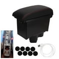 thumbnail image 2 of Armrest Box, Auto Interior Parts Artificial Leather Double Layer Scratch Resistance Car Console Organizer Black  For Duster 2019-2022, 2 of 8