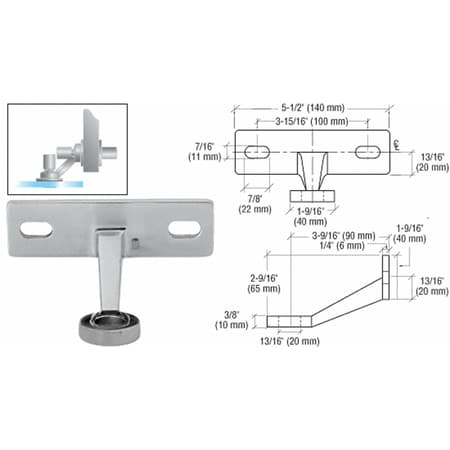 - CRL Brushed Stainless Regular Duty Single Arm Fin Mount Frame Spider