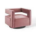 thumbnail image 3 of Modway Booth Performance Velvet Performance Velvet Swivel Armchair in Dusty Rose, 3 of 5