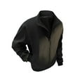 thumbnail image 1 of Men's Plaid Casual Button-Down Long Sleeve Stand Collar Jacket with Zipper Pockets for Daily Use, 1 of 3