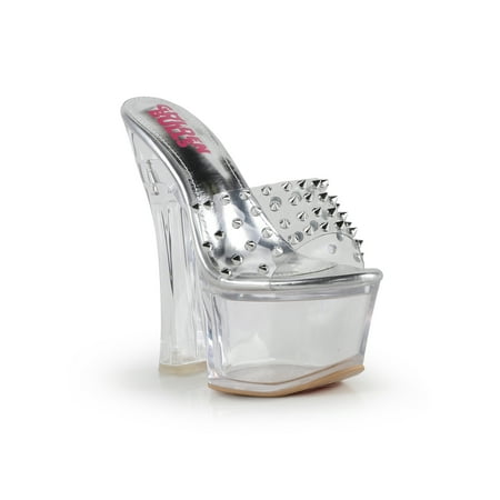 

Sexy Chic Single Strap PVC transparent Women s Clear Platform Block Heel Dancer Sandals
