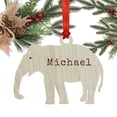 thumbnail image 2 of Koyal Wholesale Personalized Laser Engraved Wood Christmas Ornament, Typewriter Print, Elephant, 1-Pack, 2 of 2