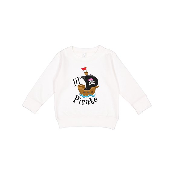 Inktastic Lil' Pirate Pirate Ship, Pink Bandana Toddler Sweatshirt