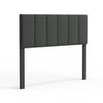 thumbnail image 5 of Sammas 20" Tall Panel Upholstered Headboard, Vertical Tufting, Queen Size, Dark Grey, 5 of 8