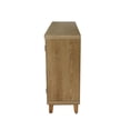 thumbnail image 6 of GDF Studio 59" Vintage Brown Accent Cabinet, 4-Door Carved Wood Buffet Media Console, Living Room, Natural, 6 of 10