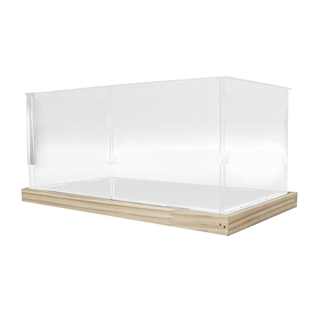 Coleccionables Caja de exhibición Almacenamiento Encimera Protección Gabinete a prueba de polvo Vitrina acrílica para modelo Muñecas Modelo 12inx6inx5.:18 Baoblaze Estuche de muestra