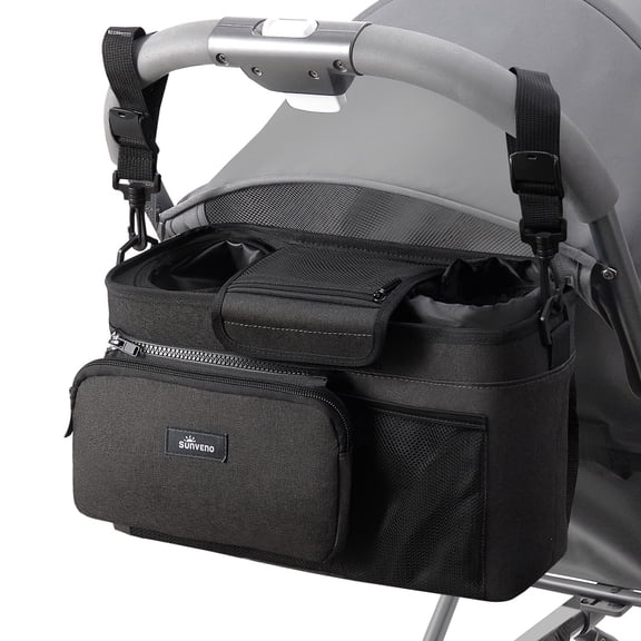 SUNVENO Universal Stroller Cup Holder with Snack Tray and Phone Holder
