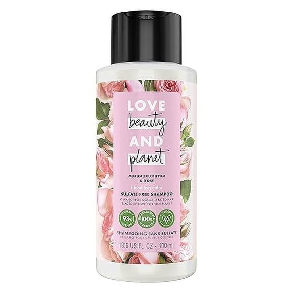 Love Beauty And Planet Blooming Color Sulfate Free Shampoo, Murumuru Butter And Rose, 13.5 Oz..