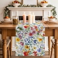 thumbnail image 2 of Leaf Flower Table Runner, Plant Floral Garden Leaf Spring Summer Washable Cotton Linen Table Runners 72 Inches Long, Dresser Scarf Runner for Dining/Coffee/Kitchen/TV Stands/Cabinets 13''x72'', 2 of 8