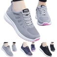 thumbnail image 2 of Fashion Summer Women Sports Shoes Flat Bottom Non Slip Lace Up Fly Woven Mesh Upper Breathable Womens Sneaker Socks Athletic, 2 of 11