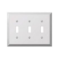 161TTT 3 Toggle Polished Chrome Wall Plate Stamped Steel