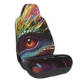 thumbnail image 1 of Wukai Colorful Dragon Head Profile Full Set Car Seat Covers with Soft Padding Universal Auto Front Seats Protector and Cushion Mat, 1 of 5