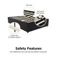 DHP Maven Platform Bed with Storage, Full, Black Faux leather