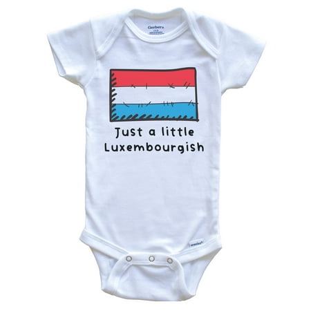 

Just A Little Luxembourgish Funny Cute Luxembourg Flag Baby Bodysuit
