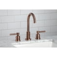 thumbnail image 2 of Kingston Brass FSC892DLAC Concord Widespread Bathroom Faucet with Brass Pop-Up, Antique Copper, 2 of 8