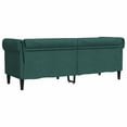 thumbnail image 5 of vidaXL Chesterfield Sofa 3-Seater Dark Green Fabric, 5 of 8