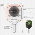 thumbnail image 3 of Zephyr 20, Pickleball Paddle 13mm Carbon Fiber, Consistent Performance, Power Play With Bag, 3 of 5