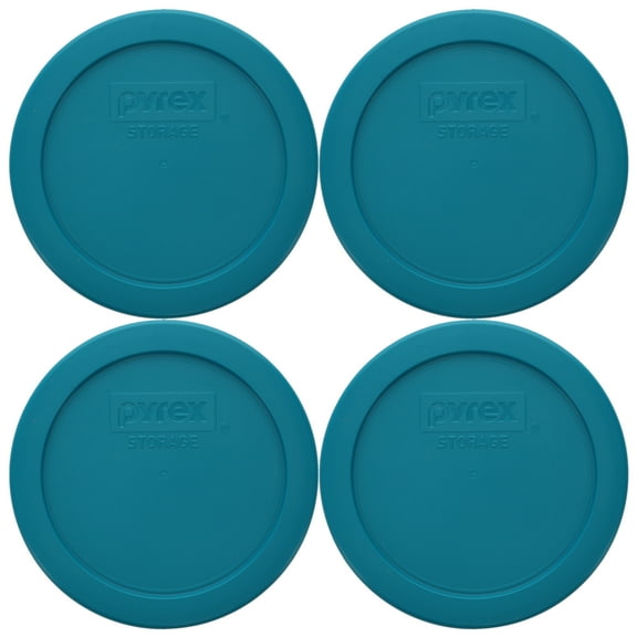 Pyrex 7200-PC 2-Cup Adriatic Blue Food Storage Replacement Lid (4-Pack)