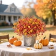 thumbnail image 5 of Artificial Fall Flowers Outdoors, 25 Bundles Autumn Fake Silk Flowers Plants Faux Fall Decorations for Home Outside Yard Garden Porch Patio Decor, Multicolor, 5 of 8