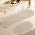 thumbnail image 2 of SLYNSHome Floor Rug 2 Piece Oval Kitchen Mat With Non Slip Backing, Quick Dry Easy Clean Linear Pattern Runner Carpet For Home Floor Decor, 2 of 7