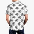thumbnail image 2 of Polo Shirts for Men, Retro Compass Breathable Casual Mens Polo Shirts Short Sleeve Button Down Classic Mens Golf Polo Shirts, 2 of 7