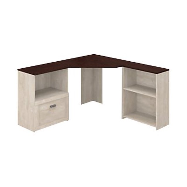 Bush Furniture Townhill - Table - Coin - Cerise Madison - base Grise Lavée
