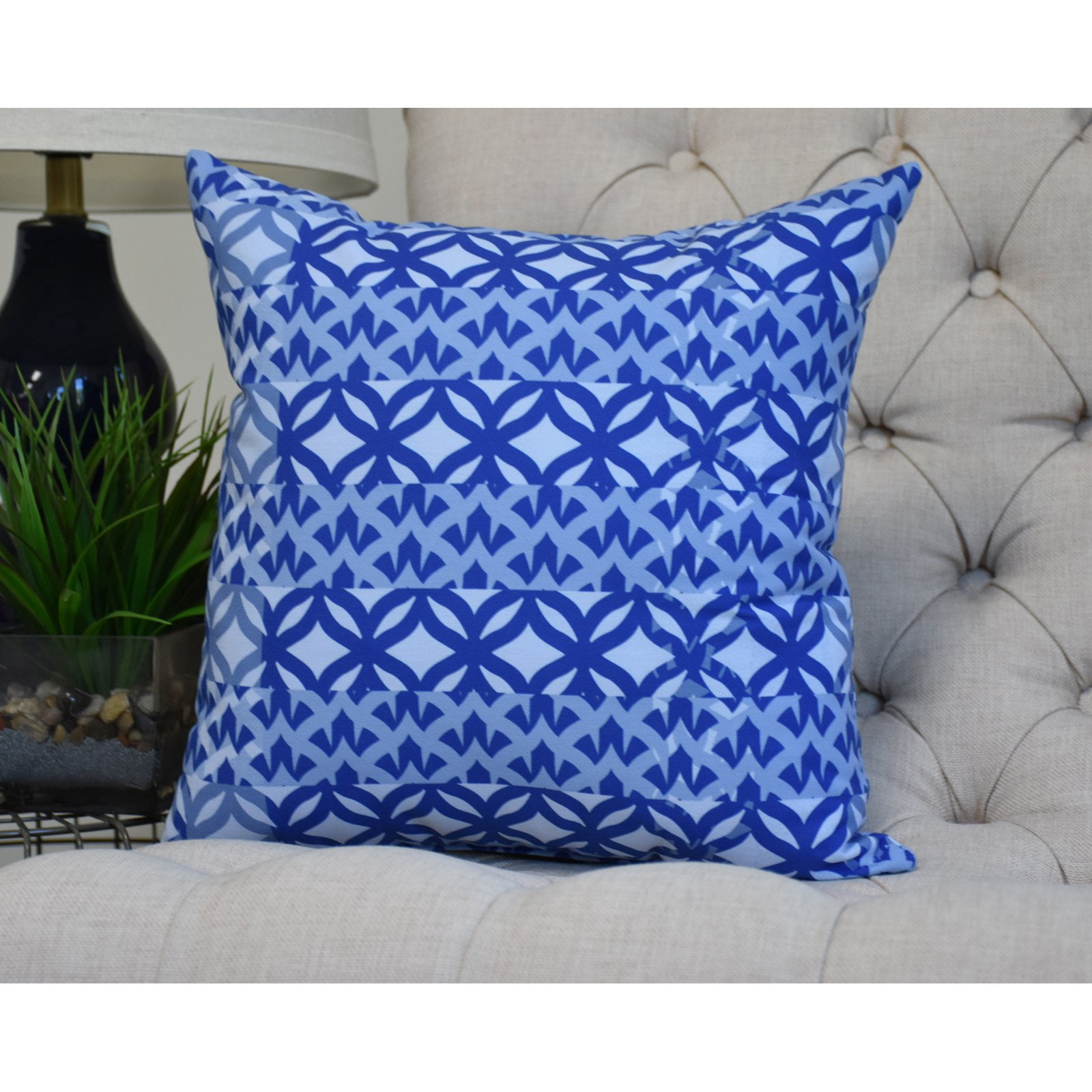 Simply Daisy, 16 x 16inch, Greeko Simple, Geometric Print Pillow, Orange