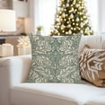 thumbnail image 4 of Ethan Taylor Botanical Throw Pillow Soft Cushion Cover 'William Morris Inspired Pattern Botanicals Cottagecore' Classic Pattern Decorative Square Accent Pillow Case, 20x20 Inches, Green, Gray, 4 of 5