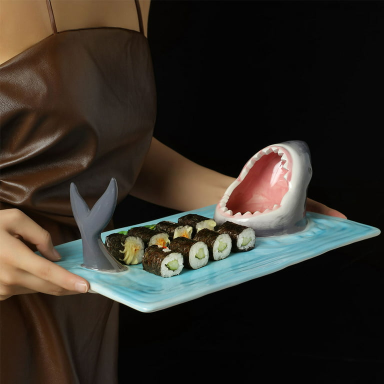 Felcia Ceramic Sushi Plate Shark Shape