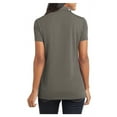 thumbnail image 2 of Womens Cotton Touch Performance Polyester/Spandex Polo T-Shirt Grey Smoke X-Small, 2 of 6