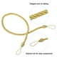 thumbnail image 4 of Cuerdas para cortinas Uxcell, paquete de 4, cuerdas trenzadas para cortinas con ganchos de tornillo y pernos, amarillo dorado, 4 of 7