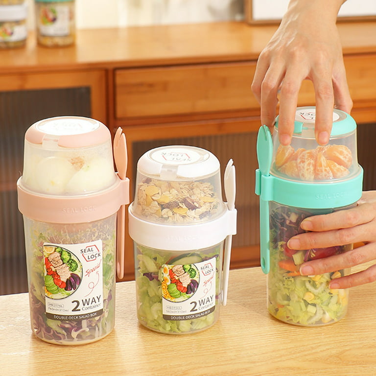 Cereal And Milk Container Double Layer Hiking Food Container Snack Cup  Camping And RV Storage And Organization To Go Cup For Crunch Yogurt  Container 