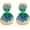 Lagoon, variant on Colorful 18K gold-plated bohemian-style dangling earrings with bold floral and geometric patterns, suitable for women, vintage-style thick bohemian earrings without nickel.