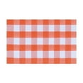 Qwtwty Pumpkin Decor Fall Outdoor Rug Orange Plaid Outdoor Rug Cotton ...