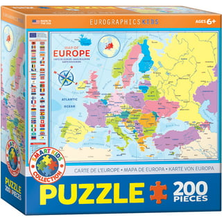 MasterPieces 60 Piece Kids Jigsaw Puzzle - Hello, World! Map Wood Puzzle