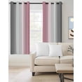 thumbnail image 2 of Pink Grey White Blackout Curtains 72 Inches Long for Bedroom, Farmhouse Ombre Color Modern Simple Thermal Insulated Room Darkening Black Out Window Curtain Panels Grommet Drapes for Living Room, 2 of 8