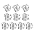 thumbnail image 1 of 10 piezas de anillos de servilleta de metal plateado, soportes de servilleta irregulares para la cena, 1 of 6
