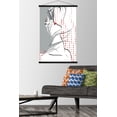 thumbnail image 2 of Art Deco - 80's Girl Wall Poster with Wooden Magnetic Frame, 22.375" x 34", 2 of 3