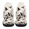 thumbnail image 5 of XYZCANDO Crow Pattern Car Front Seat Covers for Man Interior Accessories Vehicle Interior Accessories Anti-Slip Elastic, for Truck Auto SUV, 5 of 10