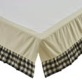 thumbnail image 3 of VHC Brands My Country Farmhouse Bedding for Bedroom Dust Ruffle Gathered Checkered King Size Bed Skirt, Tan Navy, 3 of 3