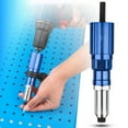 thumbnail image 4 of Generic Rivet Gun Adapter for Electric Drill Cordless Riveting Tool with Wrench Detachable Handle 3/32'' 1/8'' 5/32'' 3/16'' Rivet Nuts Spare Paw, 4 of 7