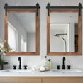 thumbnail image 5 of YOSHOOT 24" x 32" Rustic Wooden Farmhouse Wall Mirror, 5 of 7