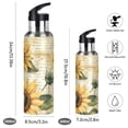 thumbnail image 2 of 600ml Vacuum Insulated Sports Water Bottle with Foldable Straw Stainless Steel Portable Thermos Cup Vintage Sunflowers, 2 of 7
