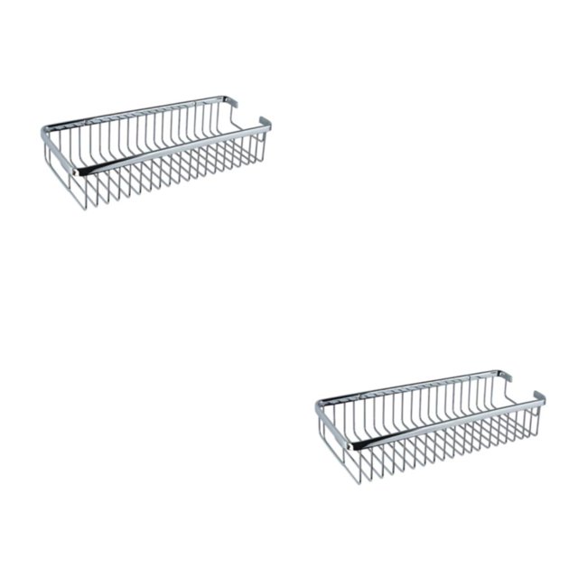mmirethe Étagère de Rangement Rectangulaire en Acier Inoxydable pour Baignoire Application Pratique et Grand Robuste 2ensemble