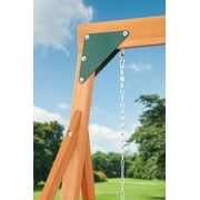 Trailside Cedar Swingset with Belt Swings and Trapeze Bar, All Wood, Hardware, and Assembly Instructions Included