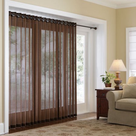 Bamboo Grommet Top Panels For Sliding Glass Doors And Large