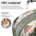 thumbnail image 5 of Womens Beige Dinosaurs Flowers Leaves Lunch Box for Work,Insulated Lunch Bag for Women,Loncheras Para Mujer,Leakproof Adult Lunch Bag for Work,Beach,Travel,Picnic,Camping, 5 of 7